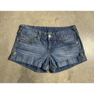 Vintage Y2K True Religion Women's Jess Short Shorts Size 30 Small Stain
